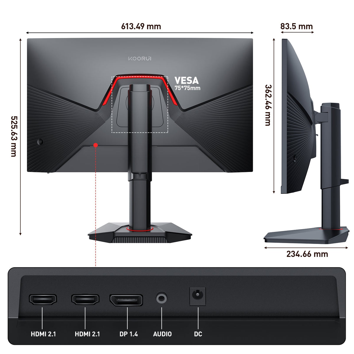 KOORUI G2741L 27インチ IPS 4K UHD デュアルモード UHD 160Hz/FHD 320Hz ゲーミングモニター