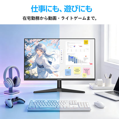 KOORUI PCモニター 27インチ 180Hz フルHD IPS sRGB99% ゲーミングモニター HDMI/VGA VESA対応