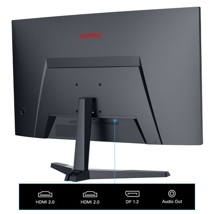 KOORUI 27E6CA 27インチ VA フルHD 180Hz 曲面ゲーミングモニター