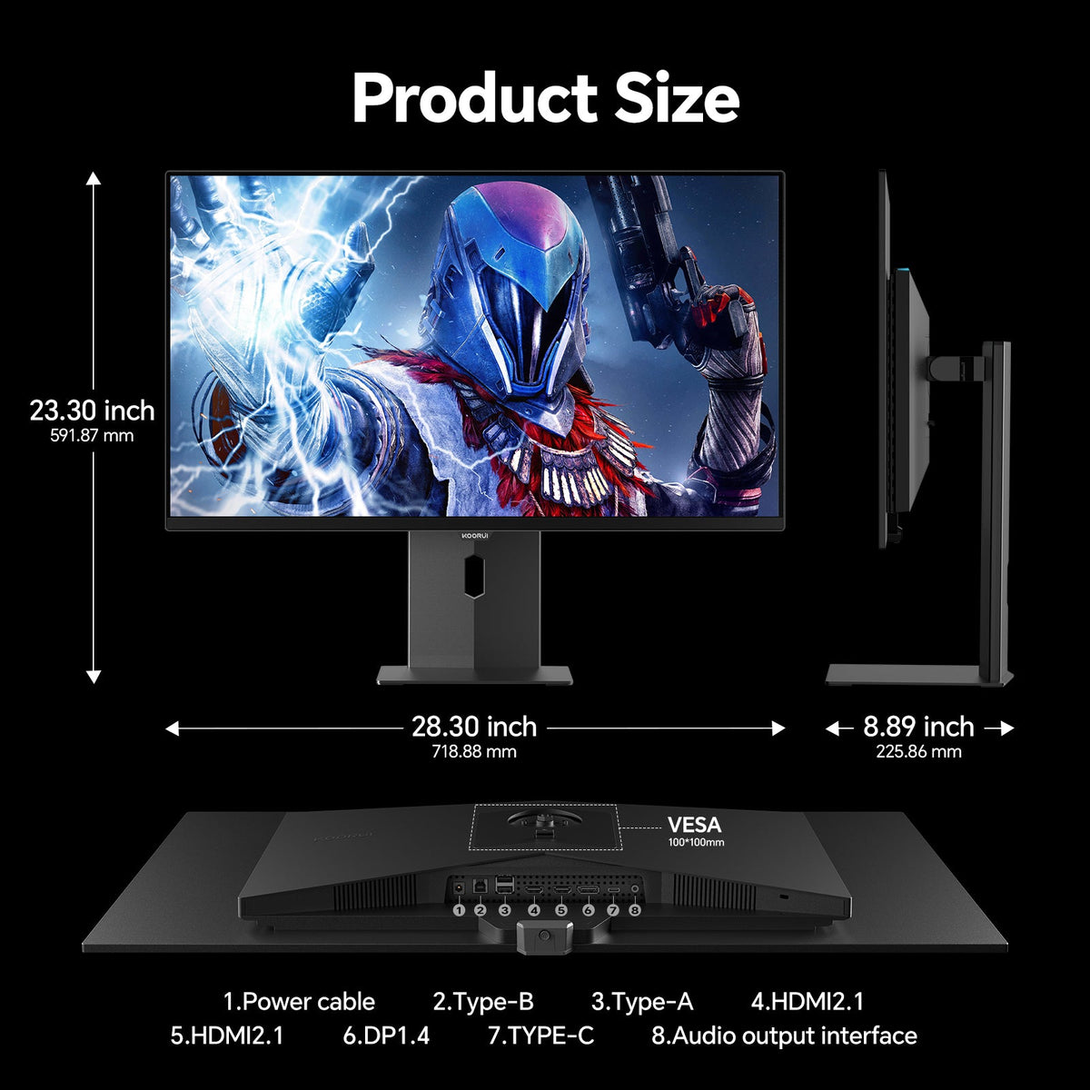 KOORUI S3241XO 31.5インチ OLED UHD 240Hz ゲーミングモニター