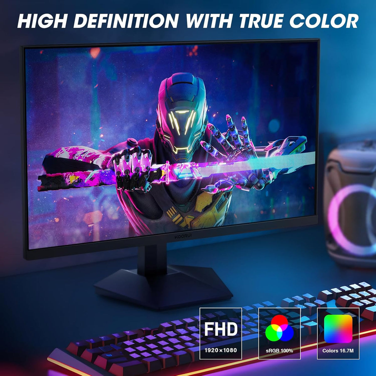 KOORUI GN02 27インチ VA フルHD 240Hz ゲーミングモニター