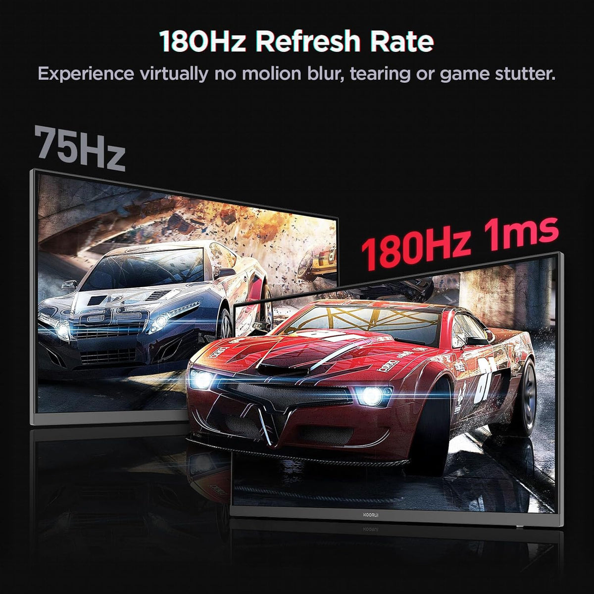 KOORUI G2421V 24インチ IPS QHD 180Hz ゲーミングモニター